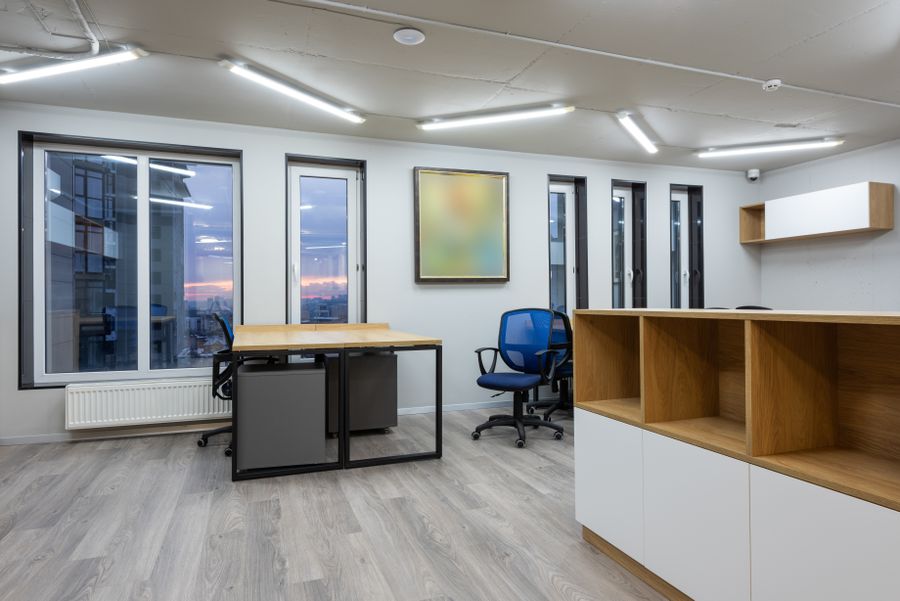 2x2 backlit LED panels installed in a drop ceiling
