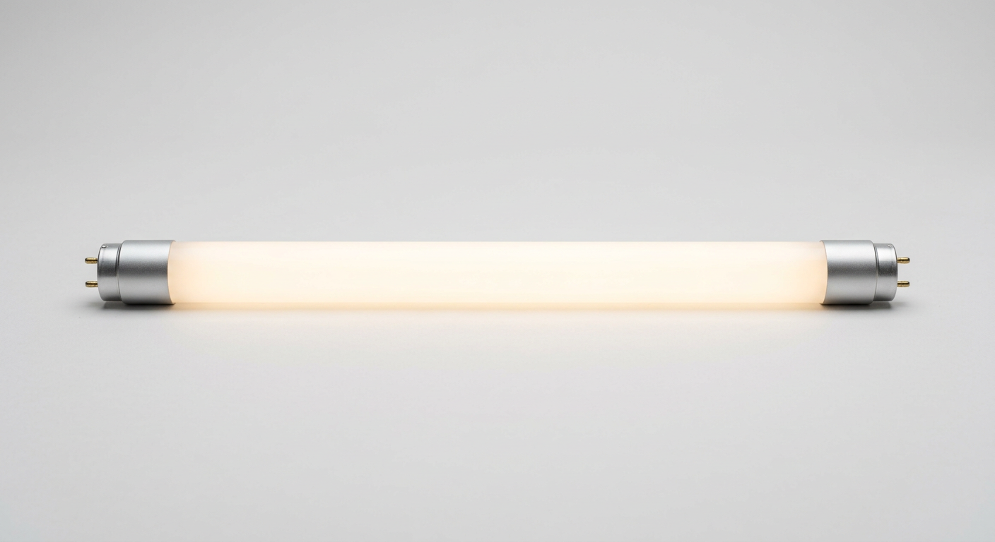 Odessa LED Solutions Type A plug-and-play T8 LED tube on a plain background